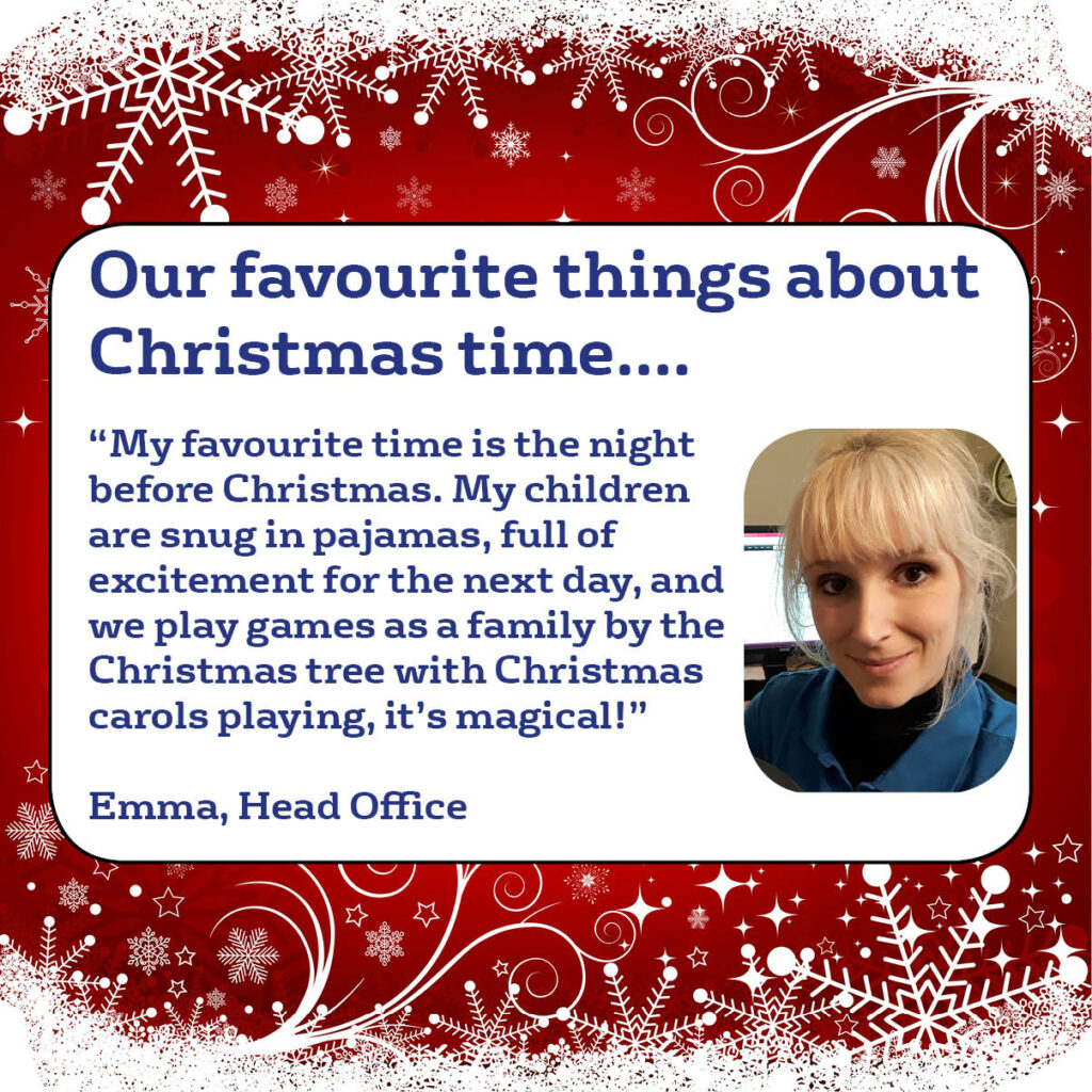 Emma's favourite things about christmas