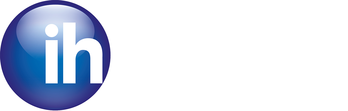 international house manchester white logo