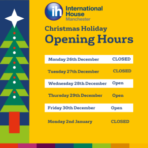 IH manchester Christmas opening hours