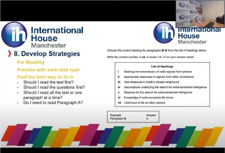 Develop stategies for IELTS